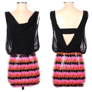 As U Wish Black Cocktail Dress - 24" Length, 31.5" Chest - Size XS